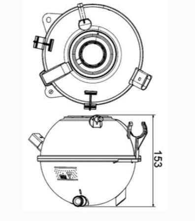 RADYATOR YEDEK SU DEPOSU VW GOLF V VI JETTA PASSAT CADDY TİGUAN TOURAN SHARAN A3 Q3 OCTAVIA SUPER B LEON 2003>2014