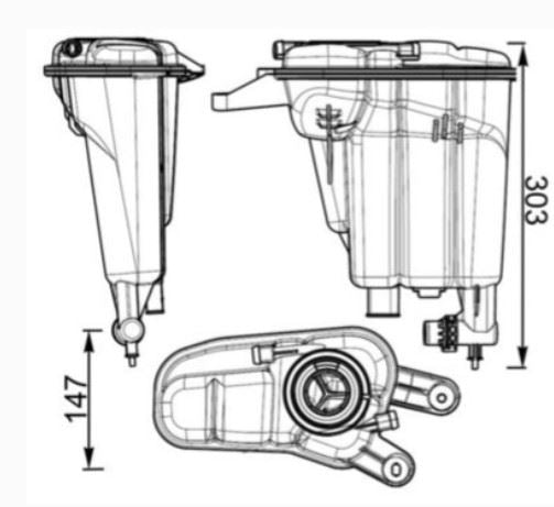 YEDEK SU DEPOSU VW A4-A5 1.8-2.0 TDI 2008>2015
