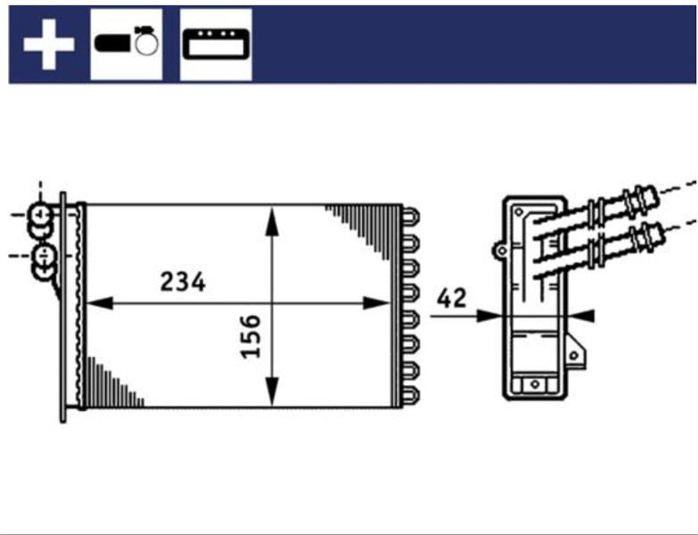 KALORİFER RADYATÖRÜ AKL APF AEH AVU BFQ APG AGN ARZ AUM AQA AGU VW A3 LEON OCTAVIA GOLF BORA TT 1,4 1,6 1,9 TDI 1996>2006