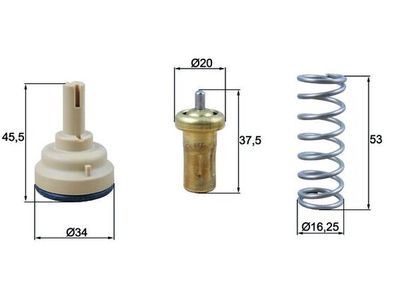 TERMOSTAT 95 DERECE CAVD CTHA CPTA VW GOLF IBIZA JETTA TIGUAN 2010>
