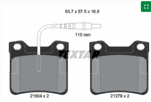 FREN BALATASI FİŞLİ(ARKA) TKM MERCEDES VITO.108/110.D - 108/110/112.CDI - V.200/220/230/280 96-03